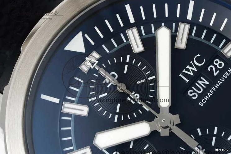 MIROTIME 0425 Aquatimer Chrono SS RSF 1:1 Best Edition Black Dial on Black Rubber Strap A EyeCatching 7073